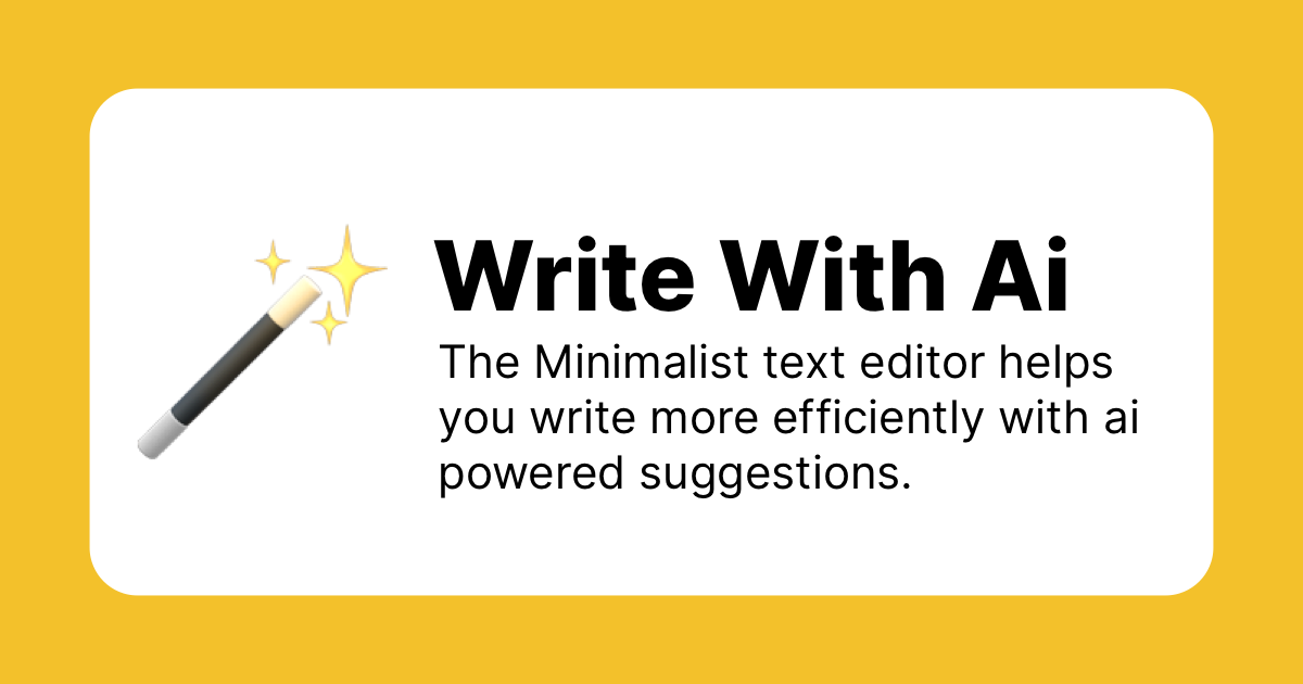Write With AI